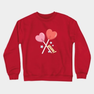 heart shaped lollipop for valentines day Crewneck Sweatshirt